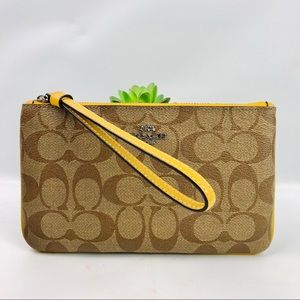 Authentic Coach Monogram Long Wristlet Wallet